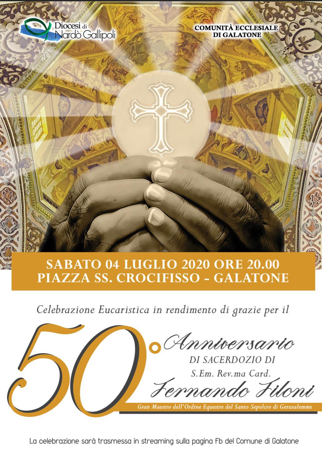 50 Anniversario Di Sacerdozio Del Card Fernando Filoni Diocesi Di Nardo Gallipoli