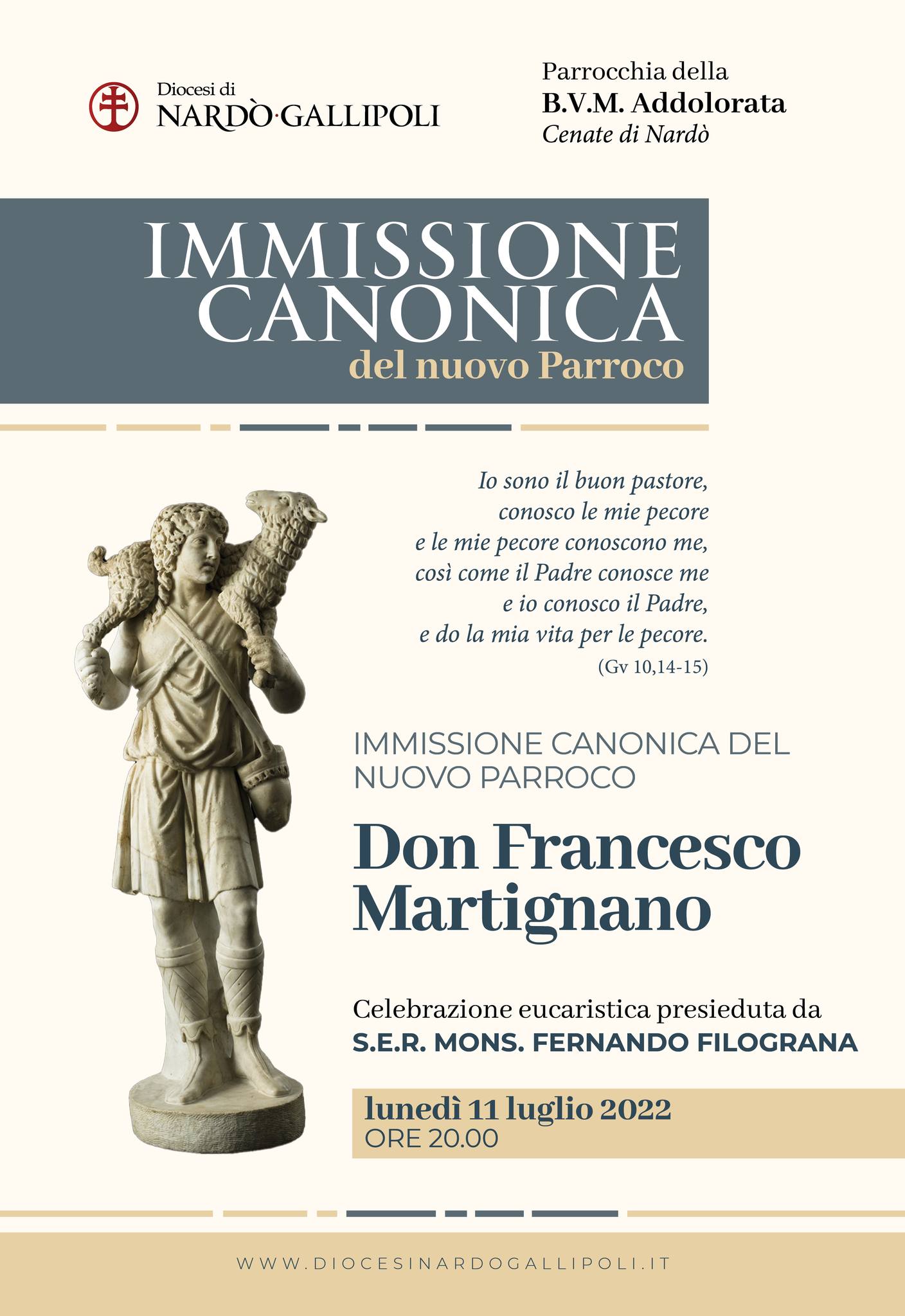 immissione canonica martignano